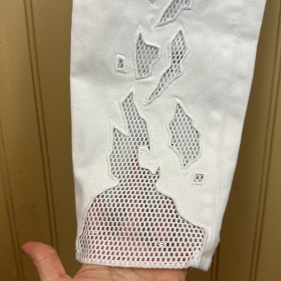 Elie Tahari Mona White Embellished Skinny Jeans Size 25 - Picture 2 of 6